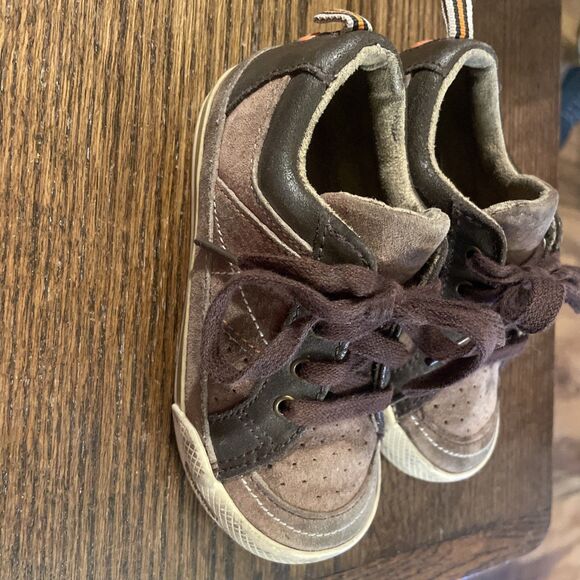 Stride Rite “Preston” Shoes In Brown - Leather/Suede - Size 8M Toddler - Picture 3 of 6